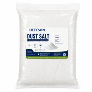 Salt Dust industrial salt powder packed in transparent pouch, ultra-fine pulverized sodium chloride crystal for chemical manufacturing, textile processing and laundry detergent formulations