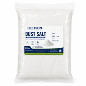 Salt Dust industrial salt powder packed in transparent pouch, ultra-fine pulverized sodium chloride crystal for chemical manufacturing, textile processing and laundry detergent formulations