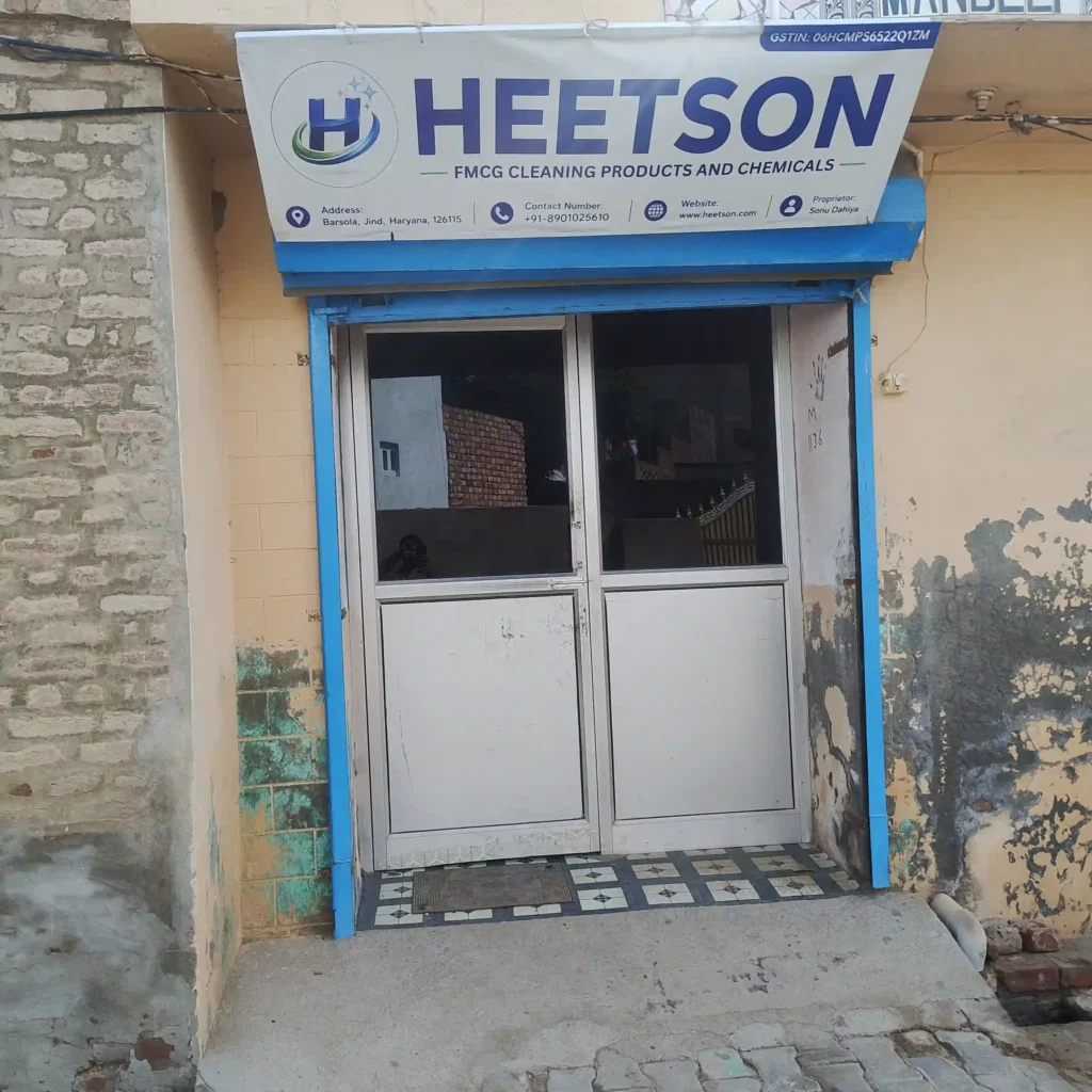 HEETSON Shop Exterior HEETSON Shop Exterial, Store door with banner. Heetson Business details written on board.